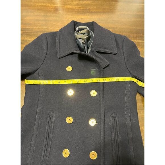 J.Crew navy coat cashmere by Nello Gori - Picture 7 of 13